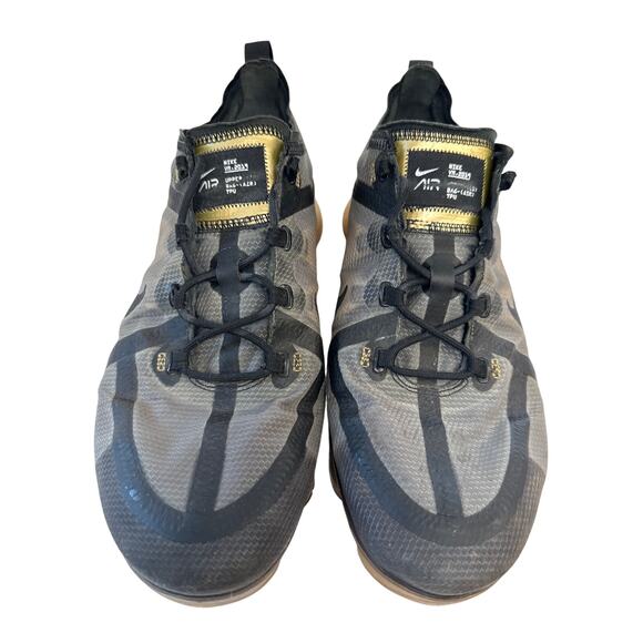 Nike Air VaporMax 2019 Black Metallic Gold  mens sneaker size 11 - Picture 2 of 8